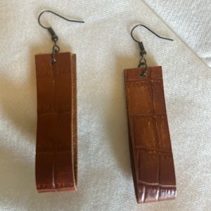 Leather Hoop Earrings